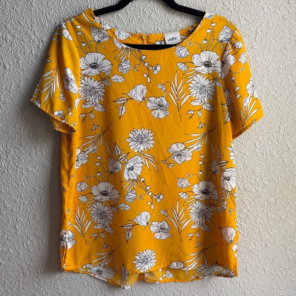 Yellow Floral Blouse